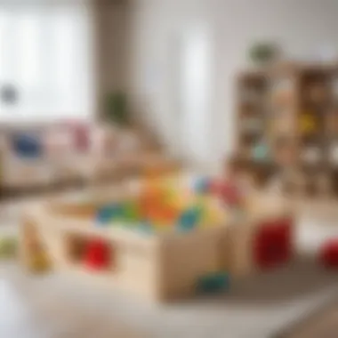 A safe play area filled with various engaging toys for toddlers