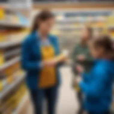 Parents reading labels on fish oil products in a store