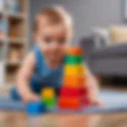 Colorful stacking blocks designed for toddlers