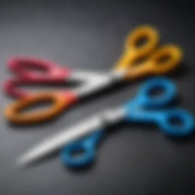 Types of Scissors for Infants Illustration depicting various types of scissors suitable for infants.