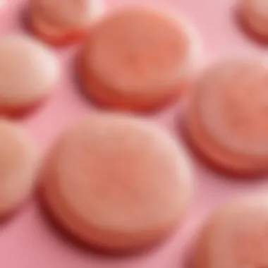 Close-up of silicone breast pads with emphasis on texture