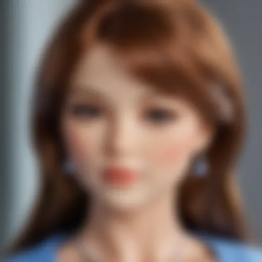 Detailed view of high-quality silicone doll showcasing intricate features and realistic textures.