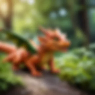 Whimsical Adventure of the Small Dragon The small dragon engaging in a whimsical adventure