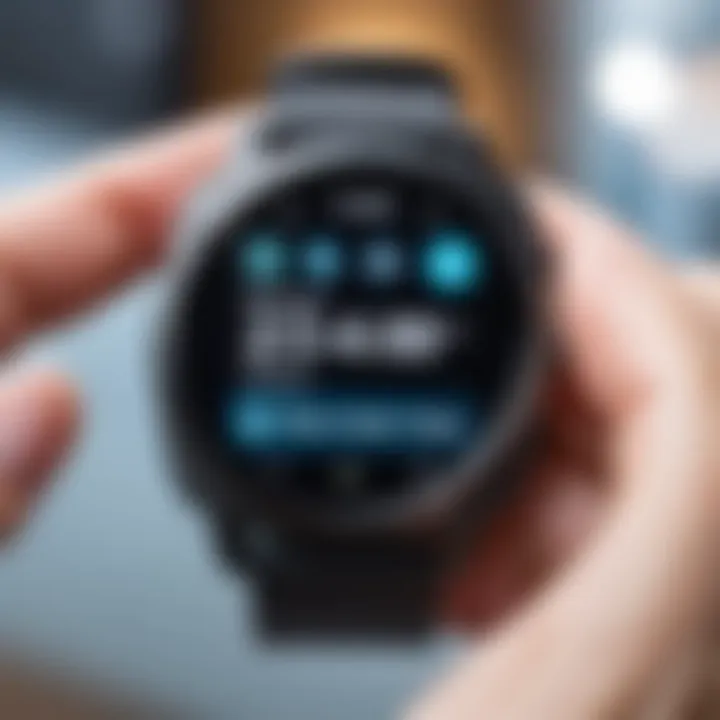 Detailed view of smartwatch features and care tips