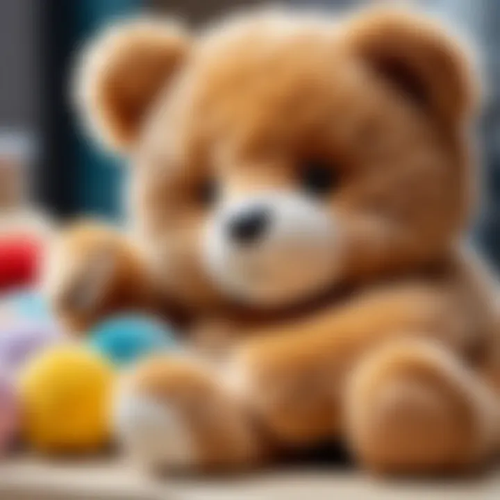 Close-up of soft toy materials, focusing on safety and quality