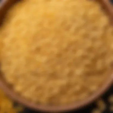 Natural soy lecithin granules in a wooden bowl