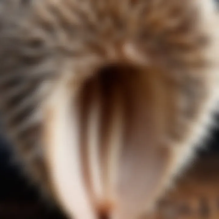 A close-up of a hedgehog's tail, showcasing its unique anatomical structure.