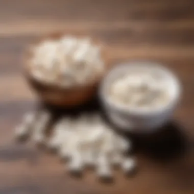 Split view of collagen and chondroitin supplements on a wooden table