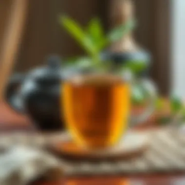 Gentle Brewing for Restful Nights Gentle tea brewing process emphasizing relaxation