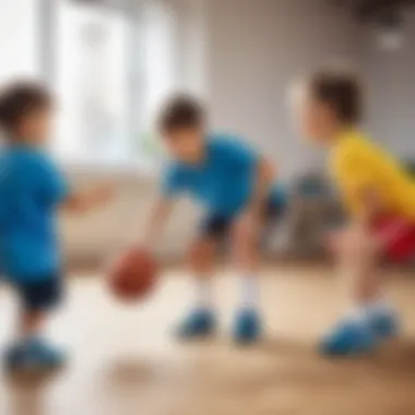 Illustration of a child learning teamwork through sports