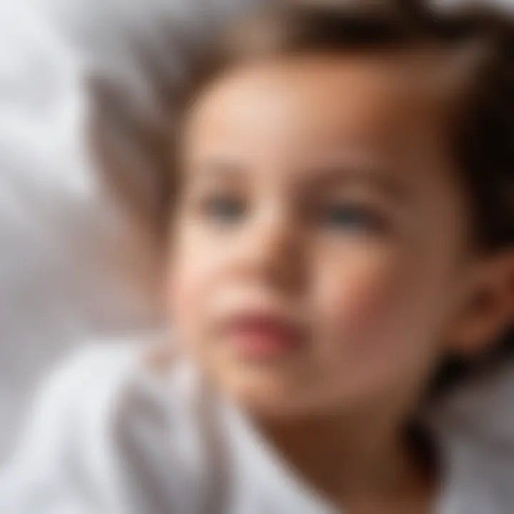 A calming bedtime routine with a child taking deep breaths