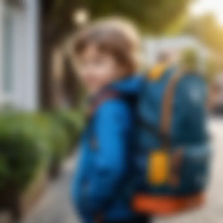 Child using a backpack that combines functionality and comfort