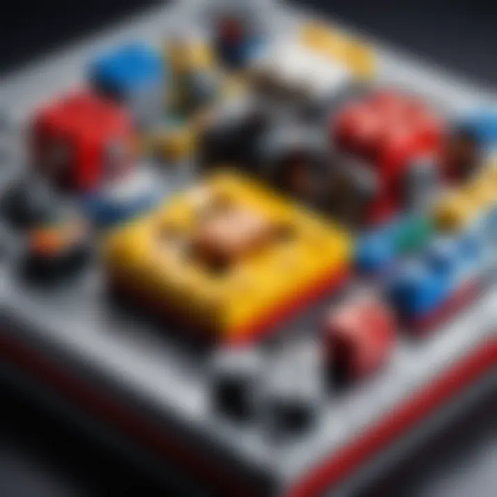 Close-up of intricate LEGO set details showcasing expert craftsmanship