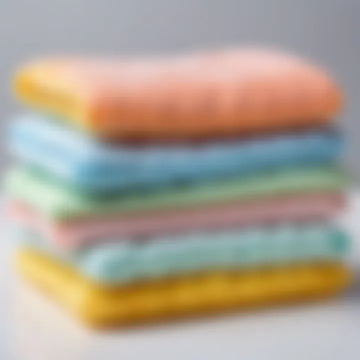 A close-up view of different types of heating pads designed specifically for infants.
