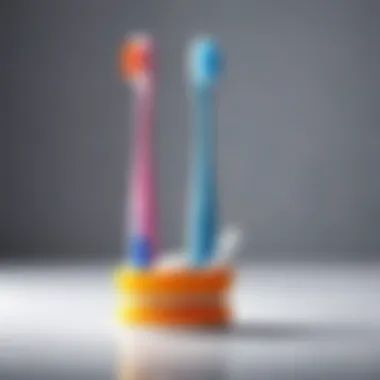 Artistic representation of a toothbrush in a historical context