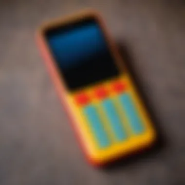 Vibrant Toy Phone Design Colorful toy phone mimicking a smartphone