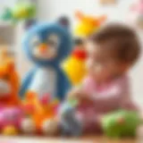 Sensory Development with Plush Toys Colorful plush toys stimulating sensory exploration
