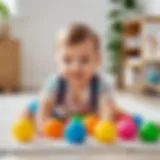 Colorful sensory toys enhancing motor skills