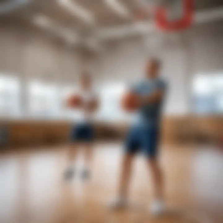Training sessions adapting to different hoop heights
