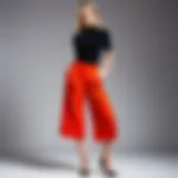 Stylish culottes showcasing unique designs