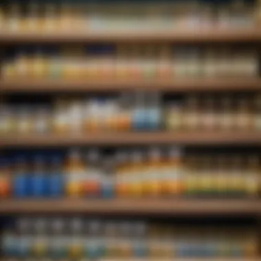 A diverse range of fish oil brands displayed on a shelf