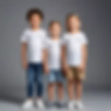 Size Comparison of T-Shirts on Various Children Comparison of t-shirt sizes on different children