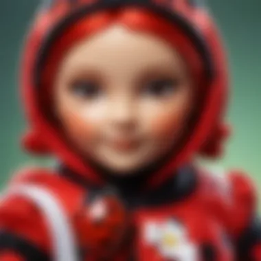 Close-up of Ladybug doll features and accessories