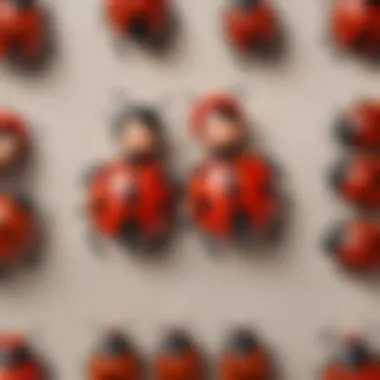 Comparison of different Ladybug doll models