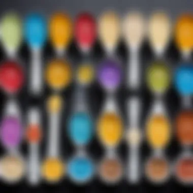 Varieties of Baby Formulas Different types of baby formulas displayed with measuring spoons