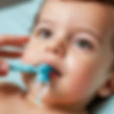 Illustration of various types of nasal aspirators available for infants