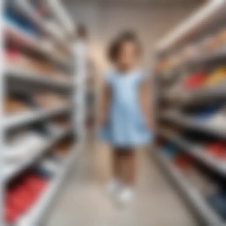 Parent selecting shoes for child