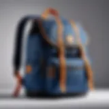 Stylish school backpack showcased on a bright background