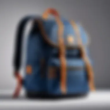 Stylish school backpack showcased on a bright background