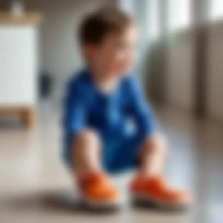 Child wearing well-fitted Crocs, showcasing comfort