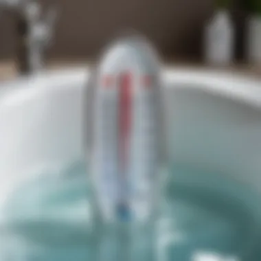 Technology Behind Baby Bathtub Thermometers Close-up of thermometer technology for water safety