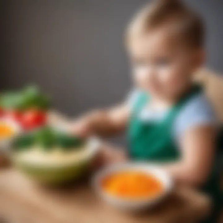 A bowl of pureed vegetables tailored for children