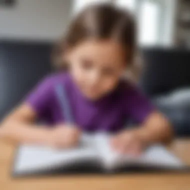 A child engaging with a smashbook, illustrating the educational benefits of creative journaling.