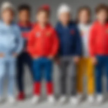 Diverse Children's Clothing Options A diverse range of children's clothing showcasing various styles and fabrics