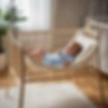 Infants comfortably resting in a swing crib.