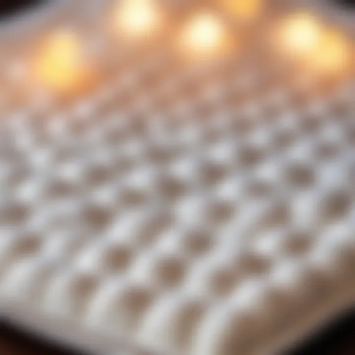 Close-up of a salt heating pad showcasing its texture and warmth.