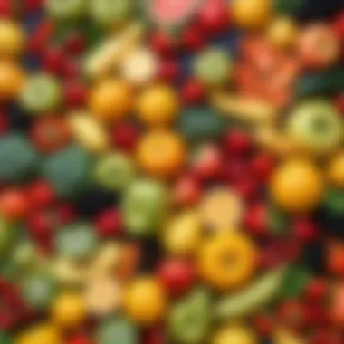 Nutritional Sources of Vitamins for Toddlers A colorful array of fruits and vegetables rich in vitamins for toddlers