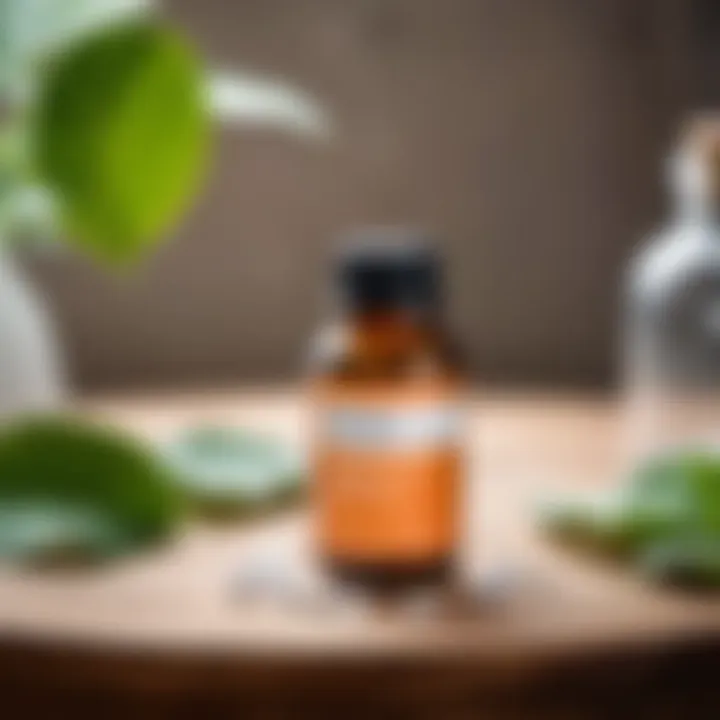 A serene scene depicting a bottle of magnesium citrate in a wellness setting