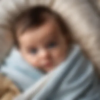 A baby hugging a comforter, showcasing emotional attachment