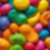 Colorful slime showing texture variation