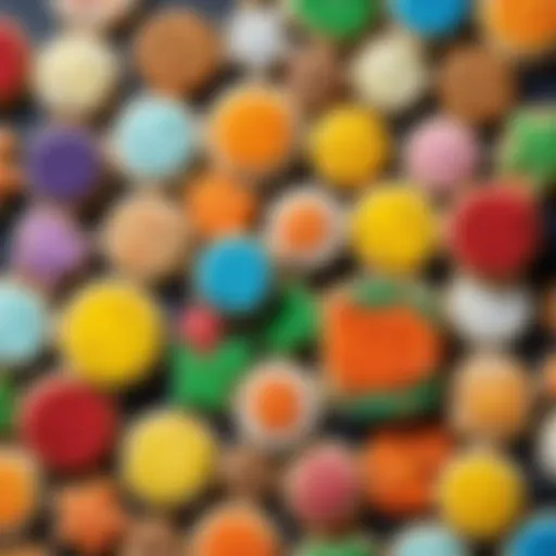A colorful assortment of children's cookies showcasing various flavors and shapes.