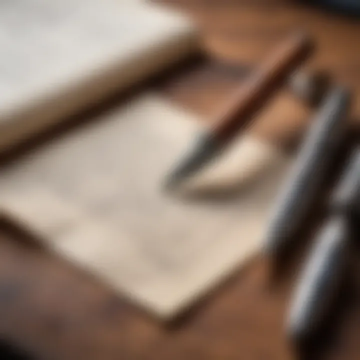 A quill and parchment representing critical analysis