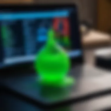 Online shopping for slime activators on a laptop