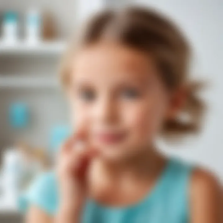 Display of natural antiperspirant products suitable for children