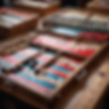 A vibrant market stall displaying various backgammon boards