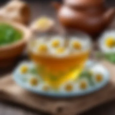 Chamomile Tea: A Soothing Choice for Children A serene cup of chamomile tea with delicate flowers